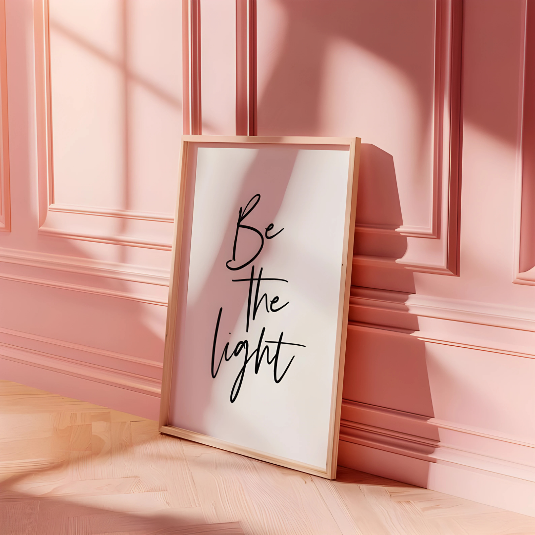 Inspirational Be The Light Wall Art(Printable+Physical)