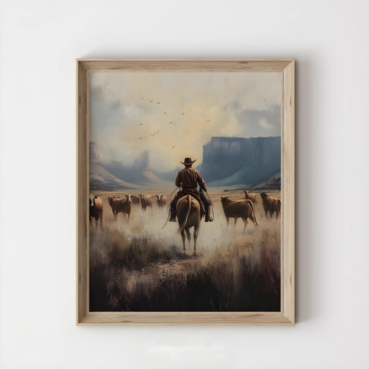 Vintage Cowboy Western Wall Art(Printable+Physical)