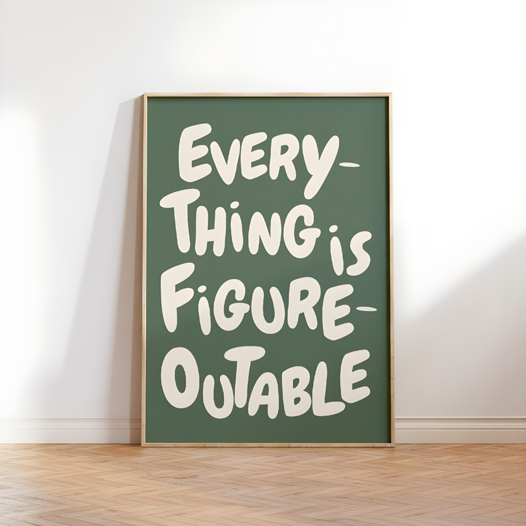 Sage Green Office Motivational Wall Art(Printable+Physical)