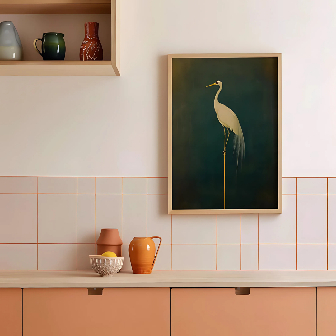 Japanese Crane Maximalist Wall Art(Printable+Physical)
