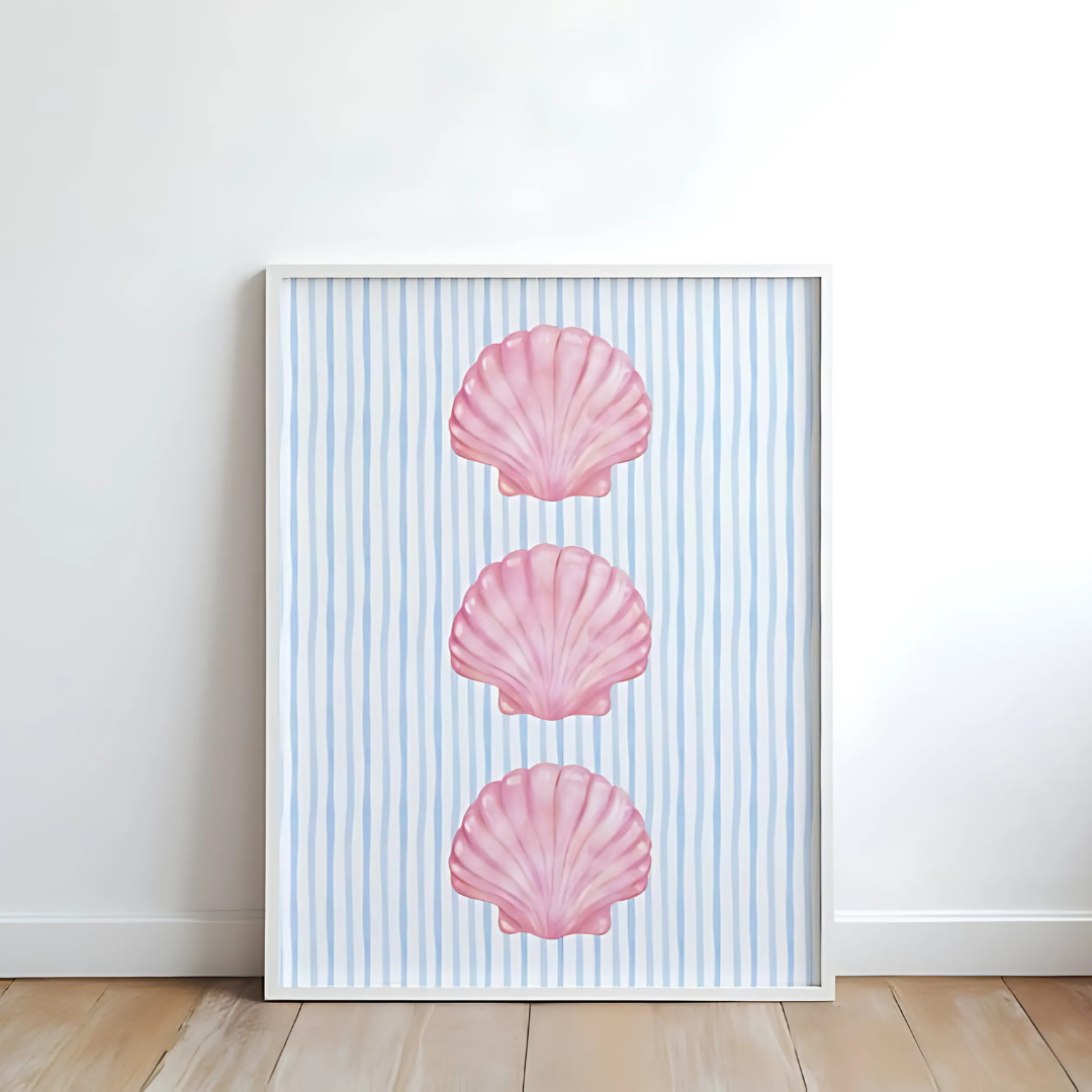 Pink and Blue Coastal Wall Art(Printable+Physical)