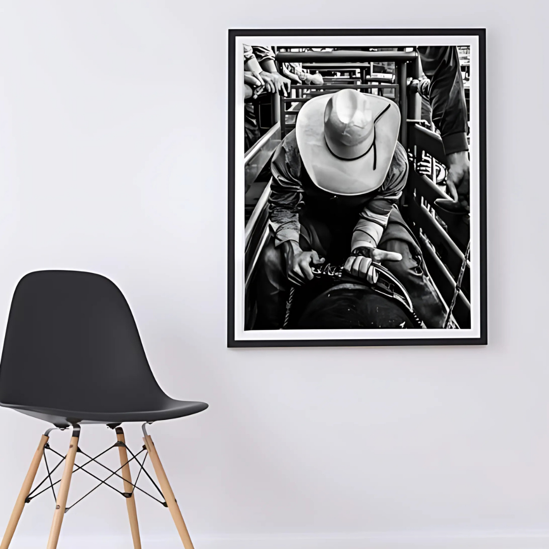 Black and White Vintage Cowboy Wall Art(Printable+Physical)