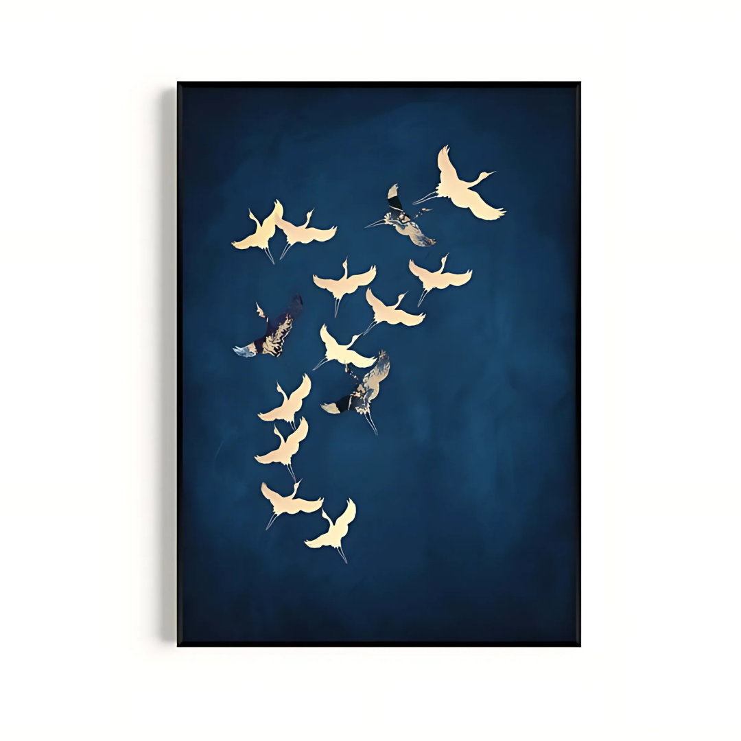 Blue and Gold Japanese Wall Art(Printable+Physical)