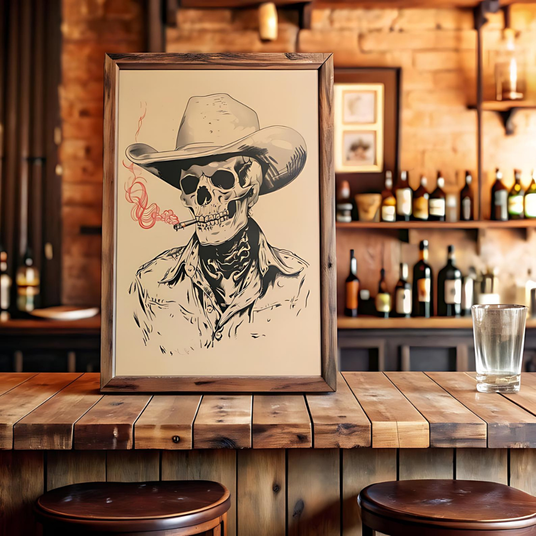 Cowgirl Western Vintage Eclectic Wall Art(Printable+Physical)