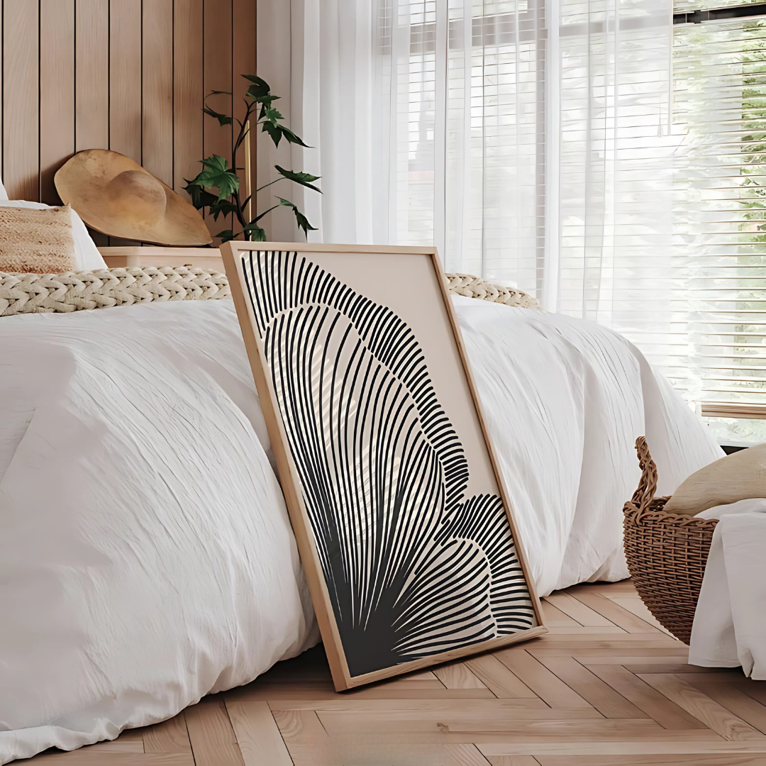 Neutral Lines Abstract Floral Downloadable Art Print(Printable+Physical)