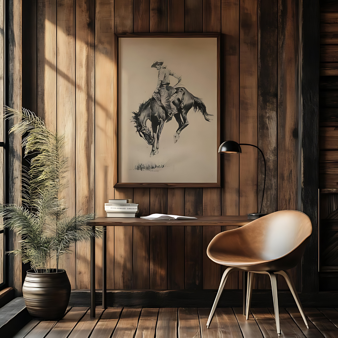 Western Cowboy Wall Art Print (Printable+Physical)