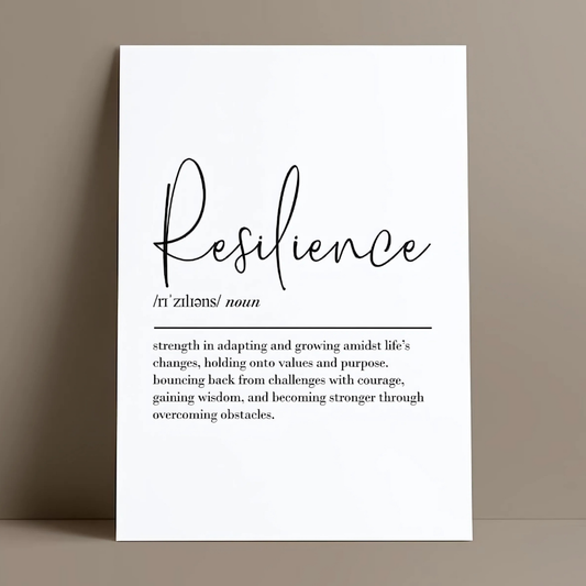 Resilience definition printable wall art(Printable+Physical)