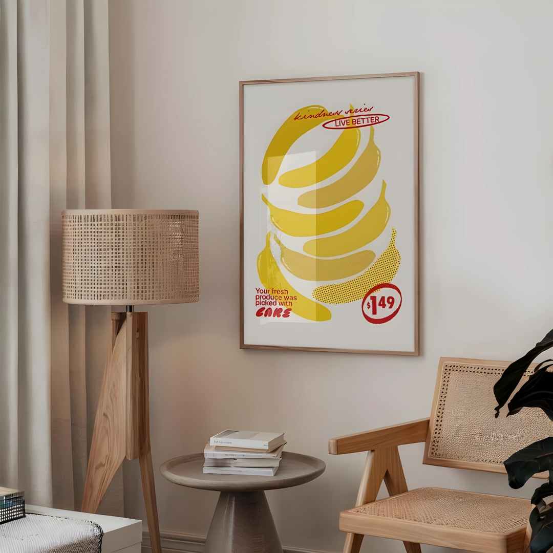 Banana Fruit Wall Art(Printable+Physical)