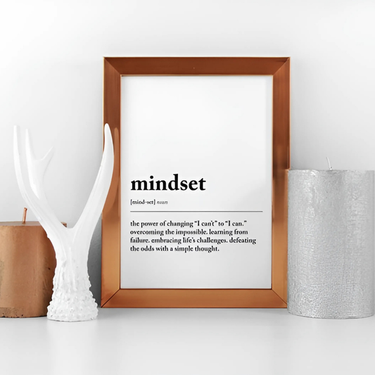 Mindset Definition Inspirational Office Decor(Printable+Physical)