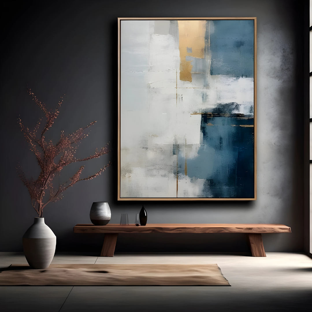 Gray and White Abstract Art(Printable+Physical)