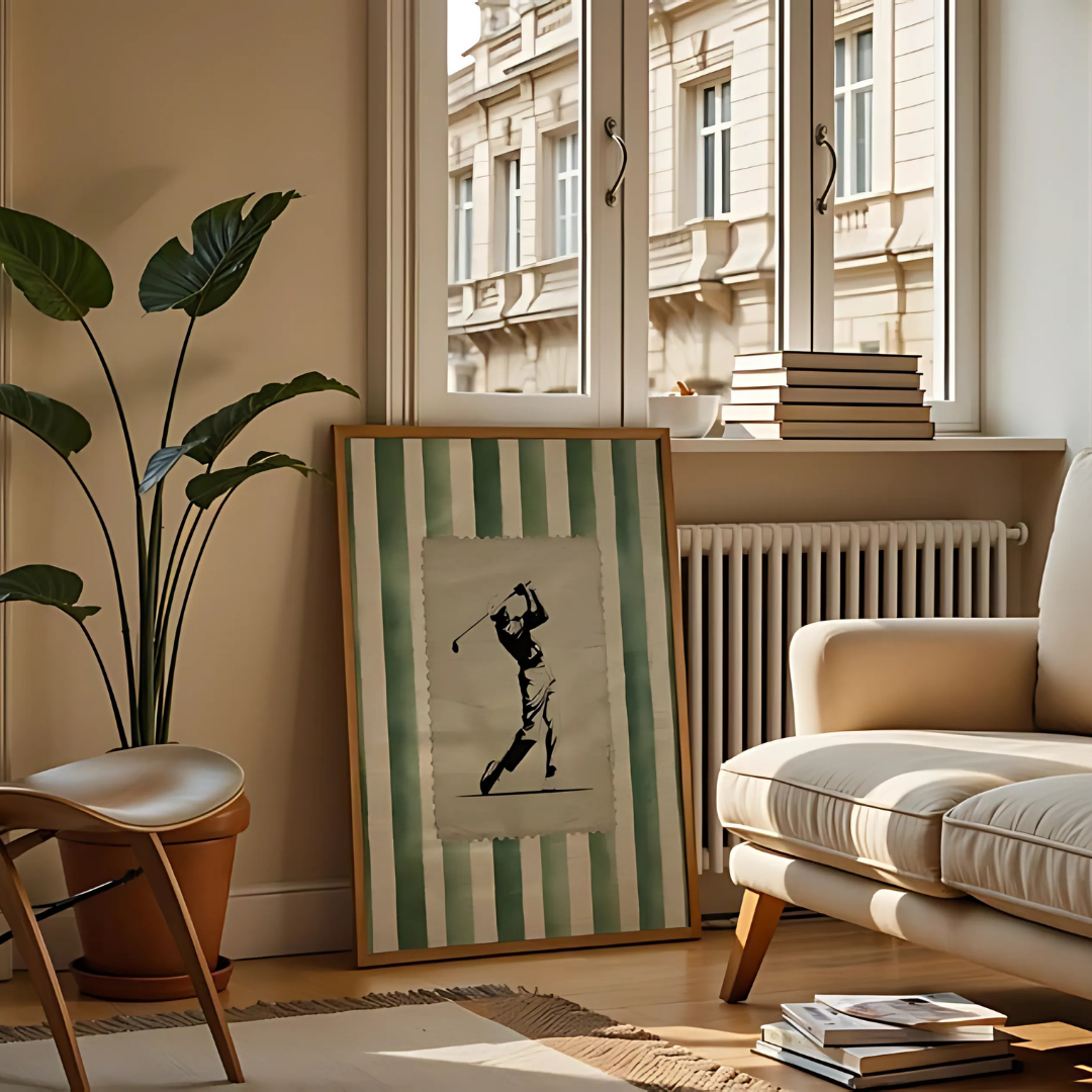 Vintage Golf Stamp Wall Art(Printable+Physical)