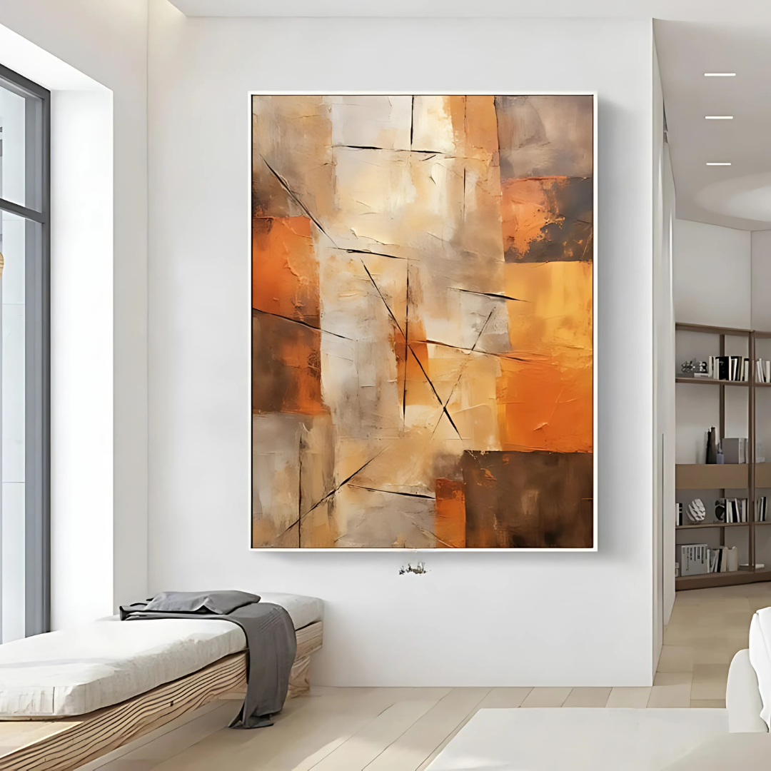 Orange Abstract Painting Orange Wall Art(Printable+Physical)