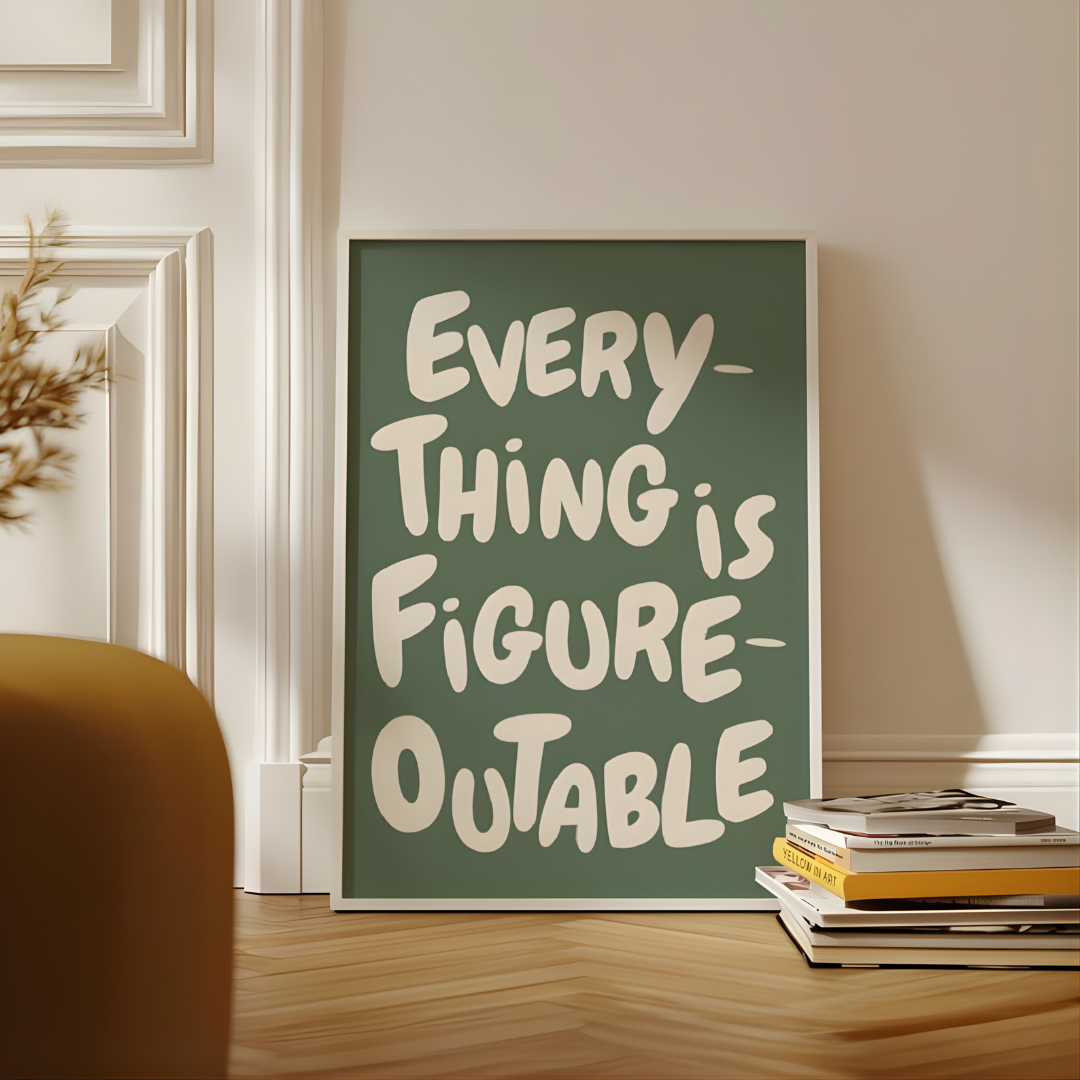 Sage Green Office Motivational Wall Art(Printable+Physical)
