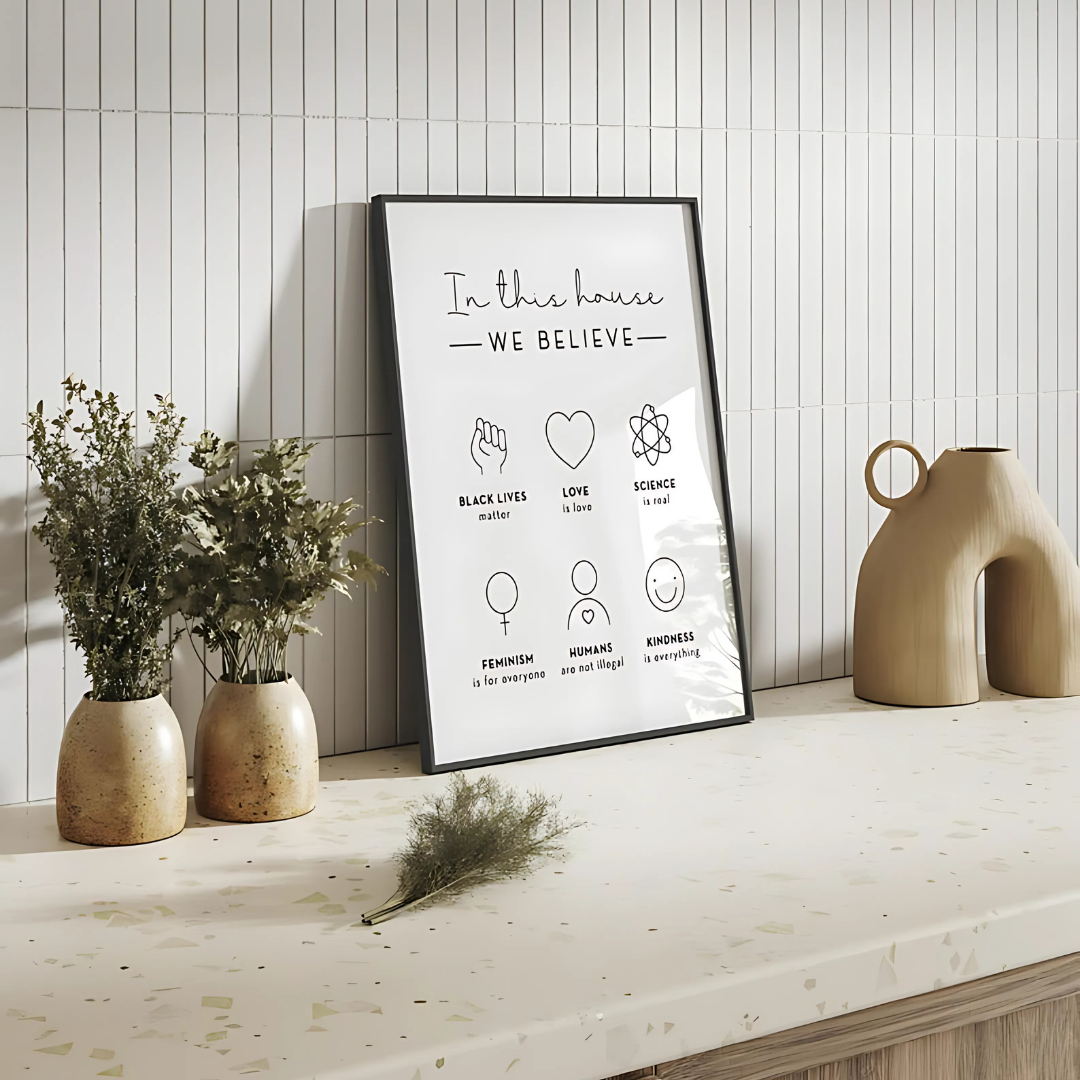 In This House We Believe Inspirational Wall Art(Printable+Physical)