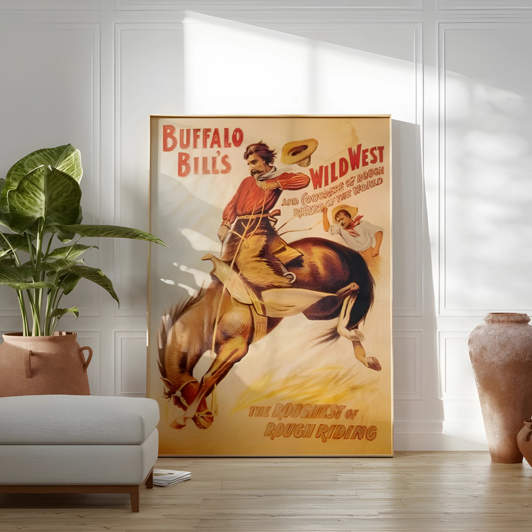 Buffalo Bill Vintage Rodeo Poster(Printable+Physical)