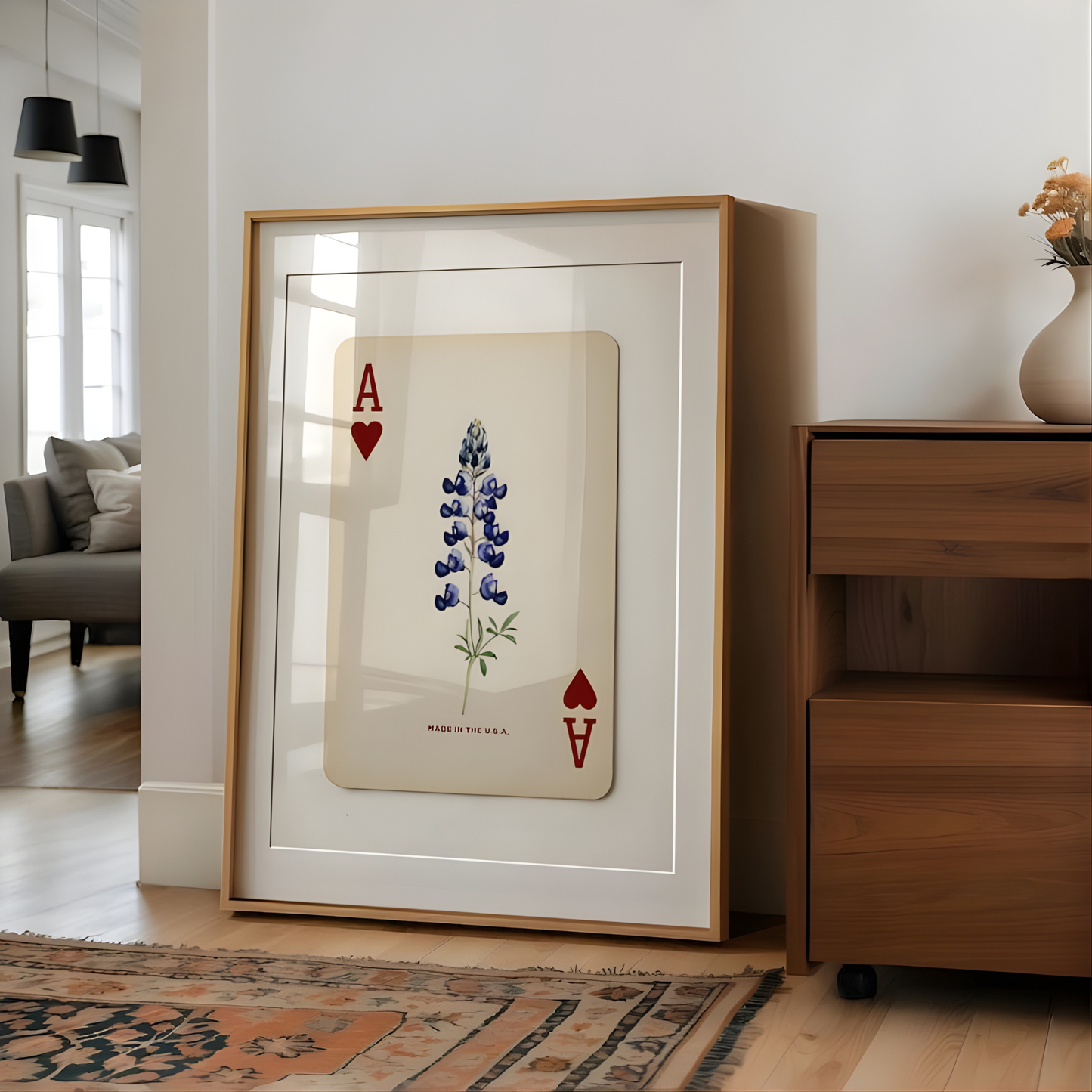 Texas Bluebonnet Framed Wall Art(Printable+Physical)