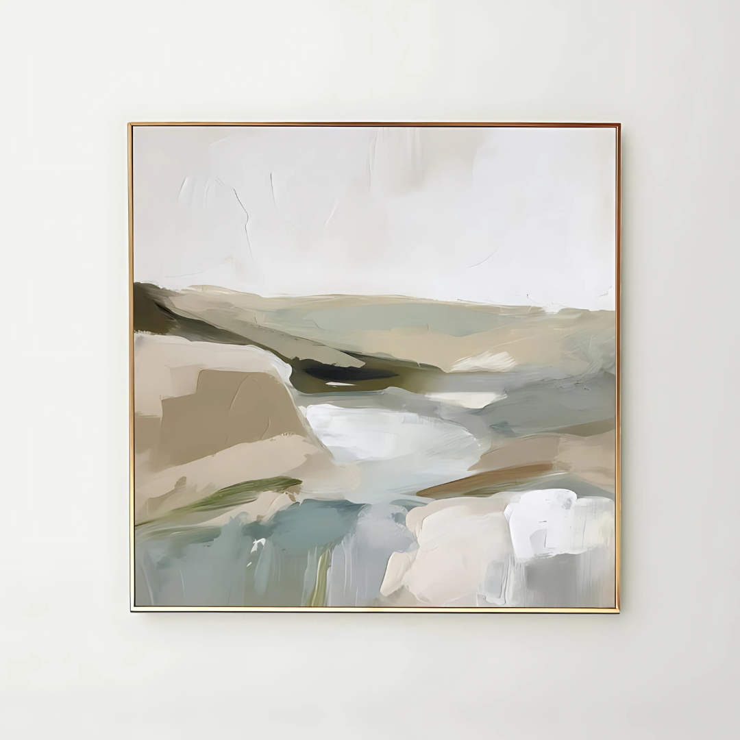 Neutral Beige Abstract Painting(Printable+Physical)