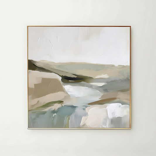 Neutral Beige Abstract Painting(Printable+Physical)