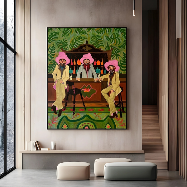 Western cowboy figure painting (Printable+Physical)