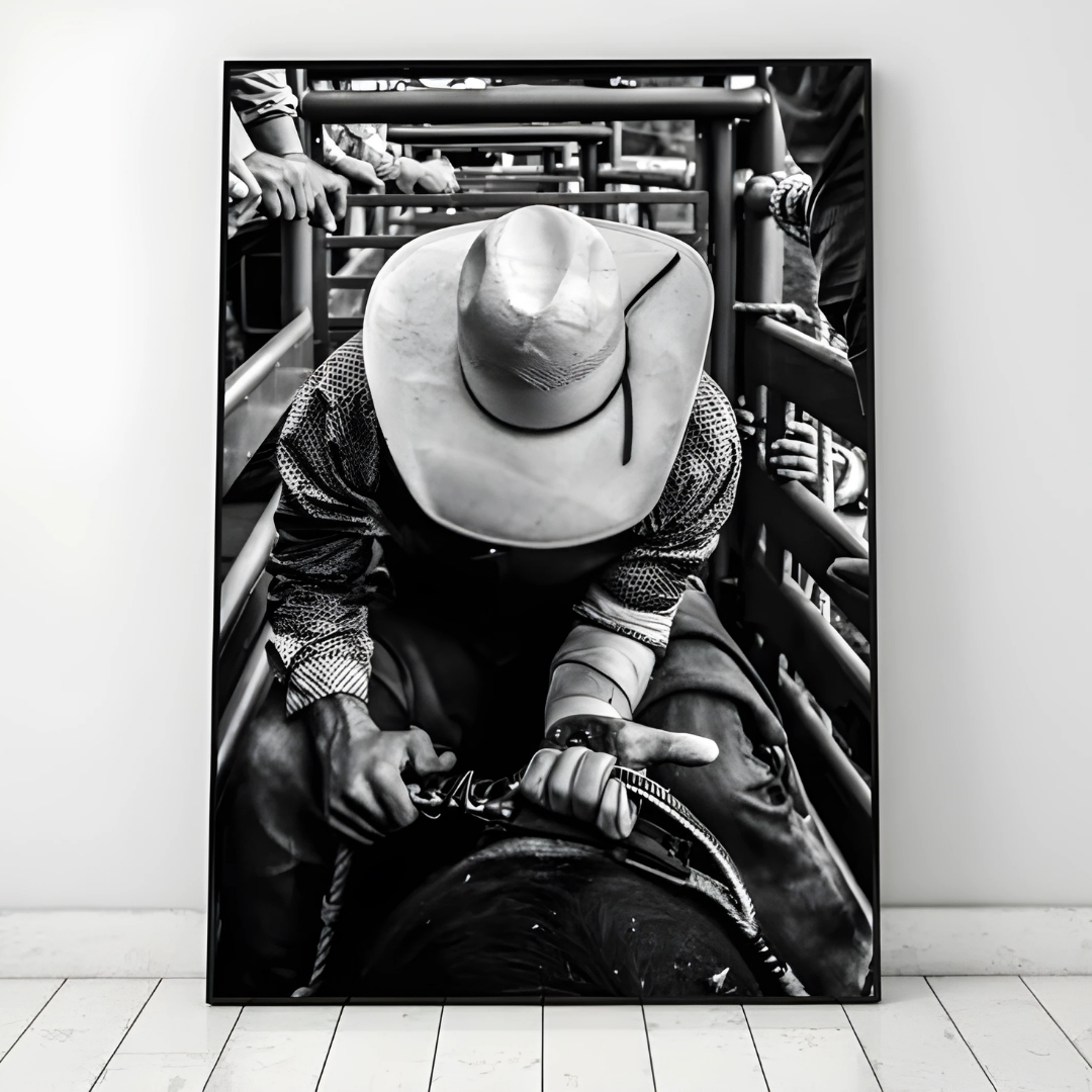 Black and White Vintage Cowboy Wall Art(Printable+Physical)