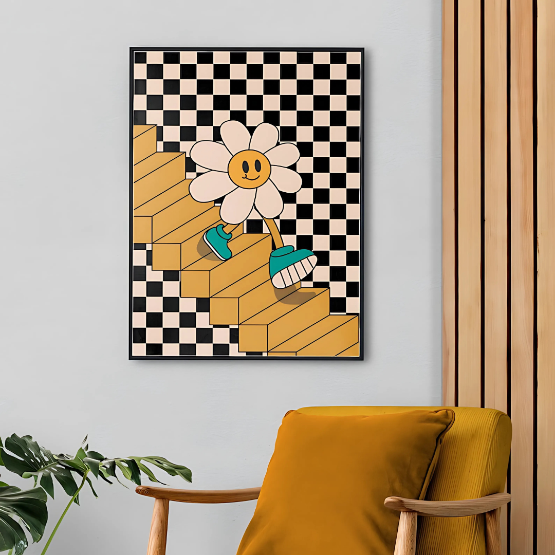 Flower Digital Retro Wall Art(Printable+Physical)
