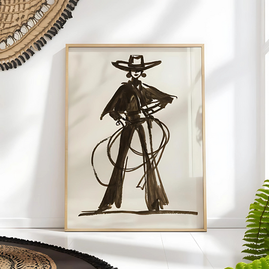 Minimal Western Wall Art(Printable+Physical)