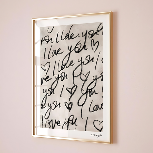 I LOVE YOU Wall art Print(Printable+Physical)