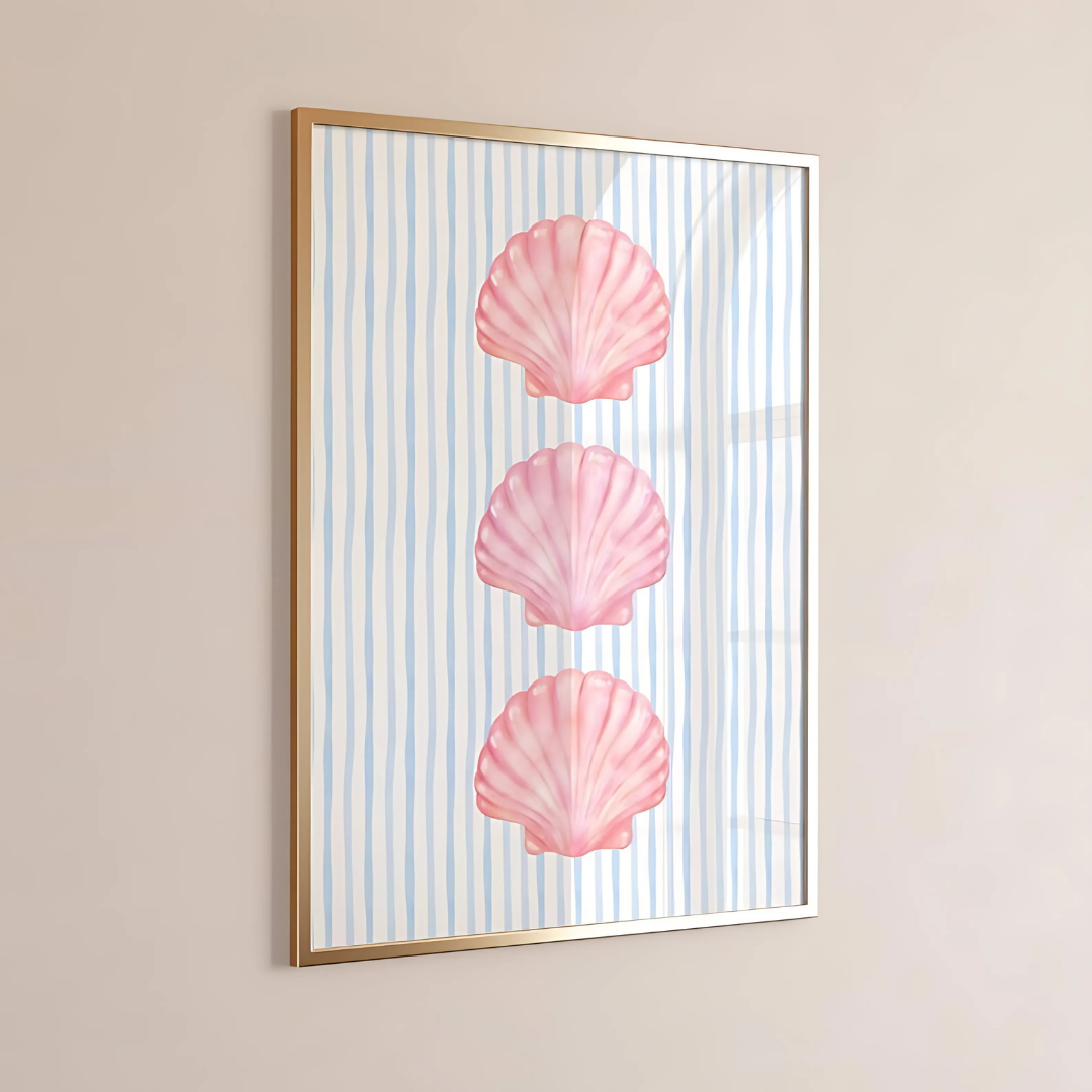 Pink and Blue Coastal Wall Art(Printable+Physical)