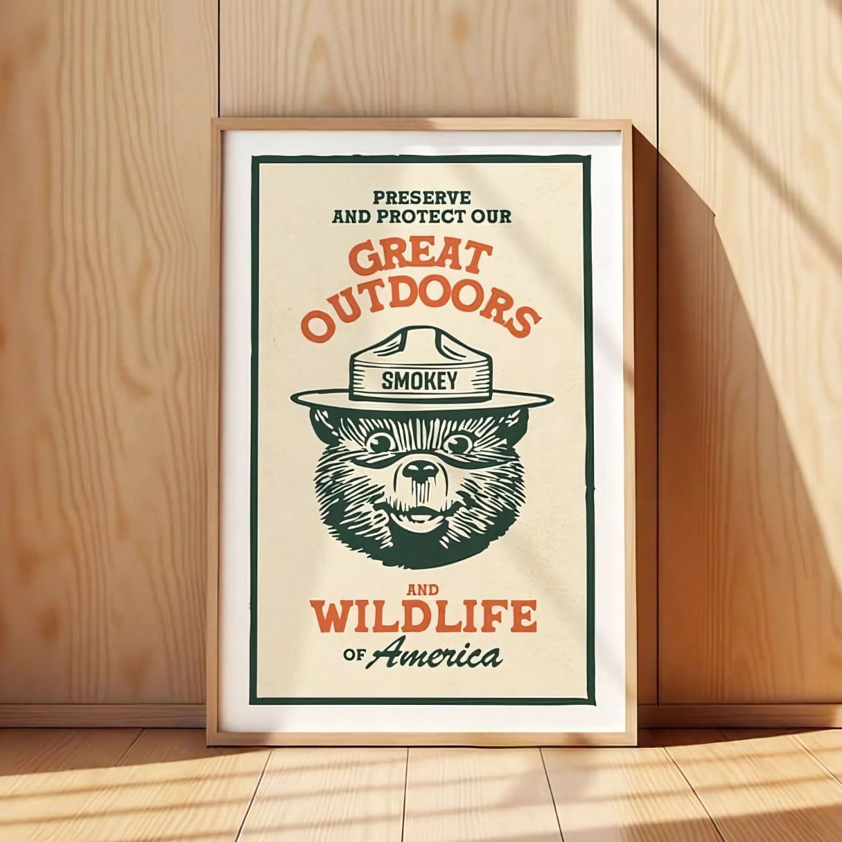 Retro Wildlife Print Outdoors Art (Printable+Physical)