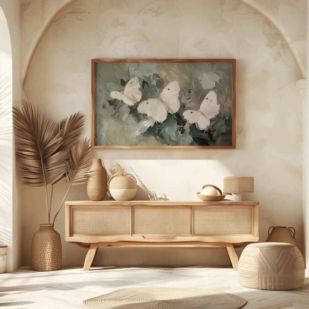 White Butterfly Summer Painting(Printable+Physical)