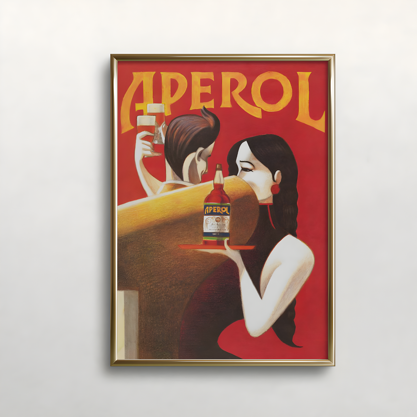 Couple Dancing, Bar Decor, Aperol Vintage Poster Art(Printable+Physical)