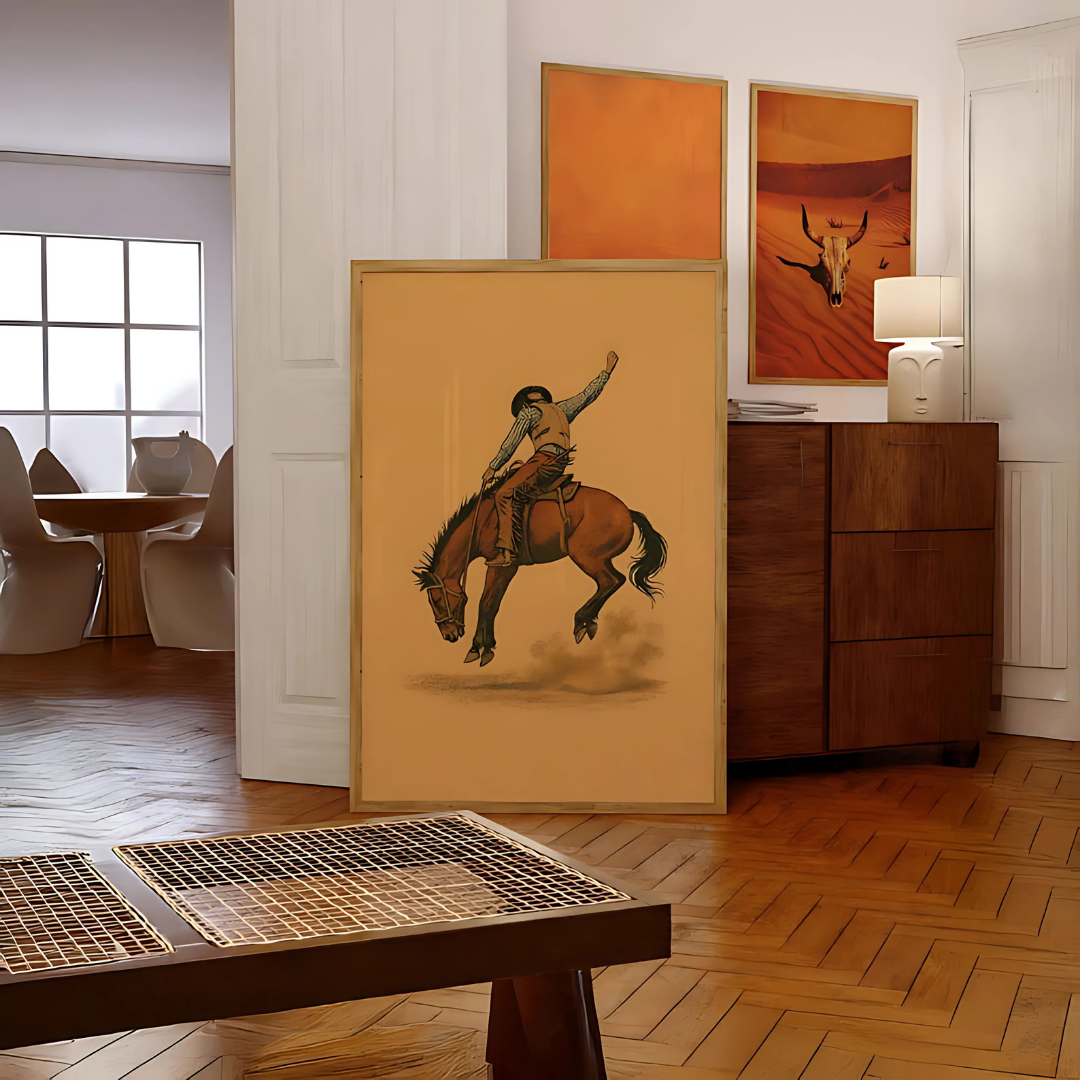 Retro Horse Cowgirl Wall Decor(Printable+Physical)