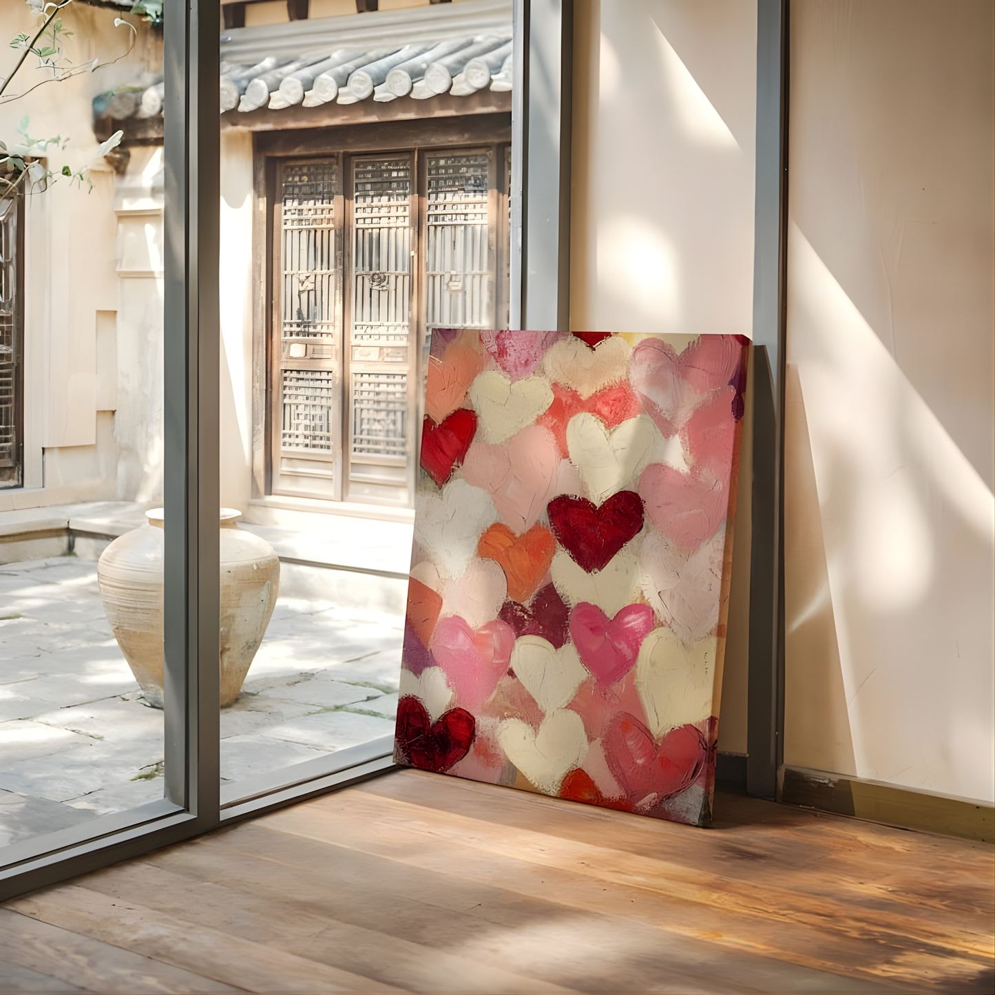 Abstract Heart Wall Art (Printable+Physical)