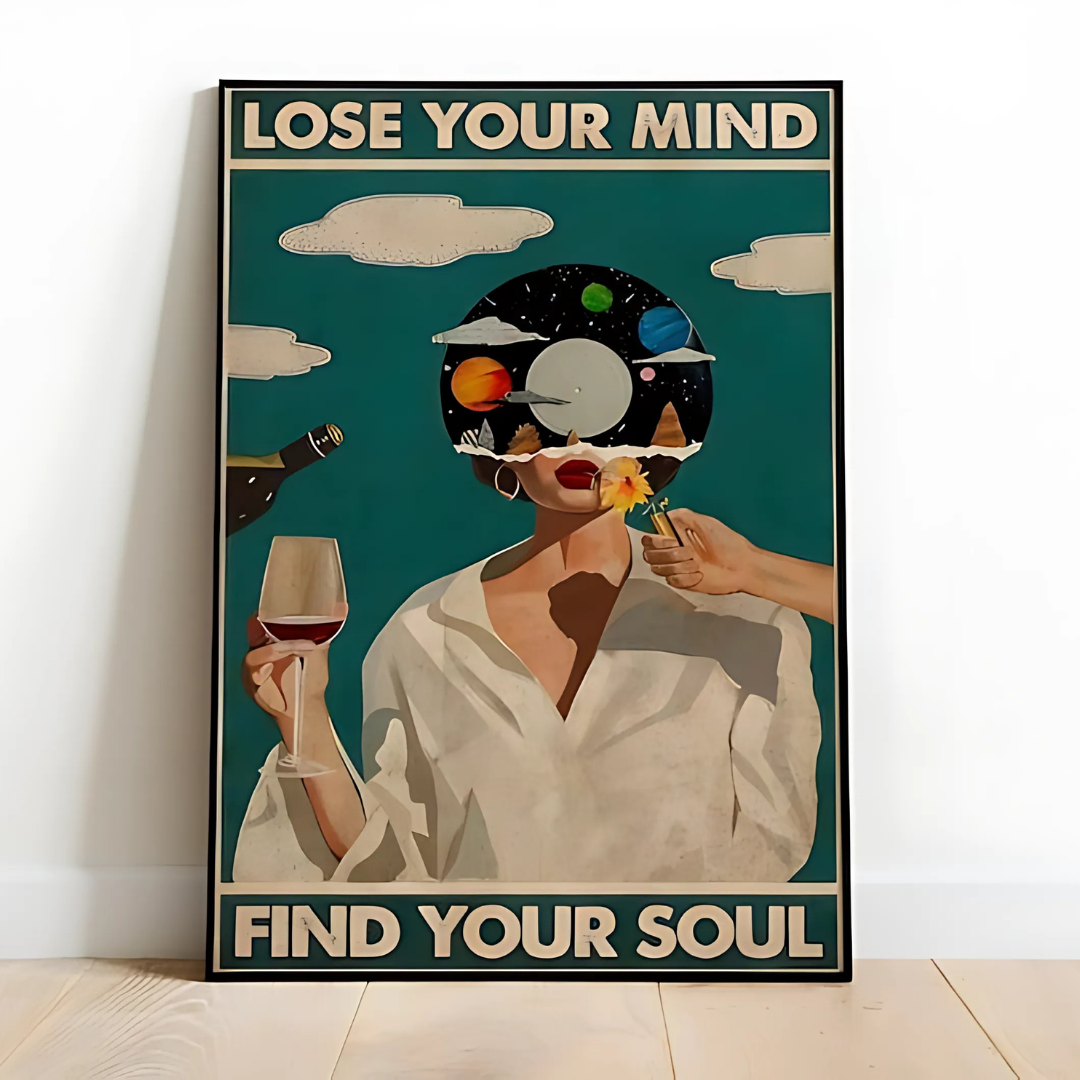 Lose Your Mind Find Your Soul Vintage Poster (Printable+Physical)