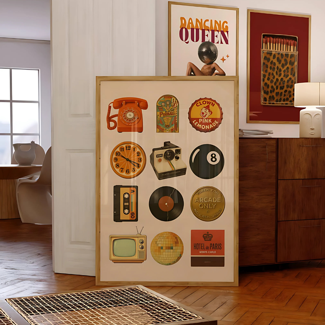 70s Trendy Collage Wall Art(Printable+Physical)