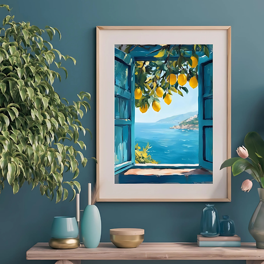 Mediterranean Window View Printable Art (Printable+Physical)