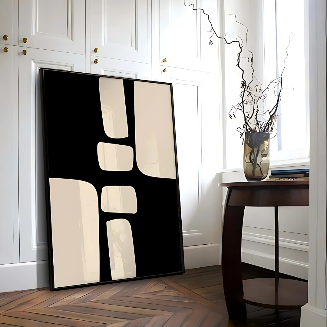 Black Minimalist Abstract Printable Wall Art(Printable+Physical)