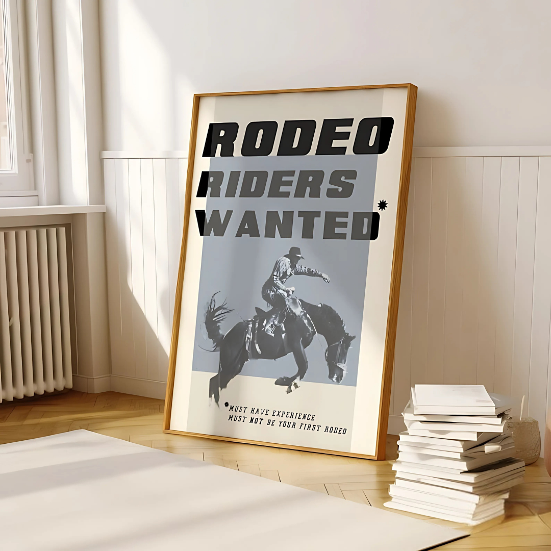 Vintage Cowboy Horse Rider Wall Art(Printable+Physical)