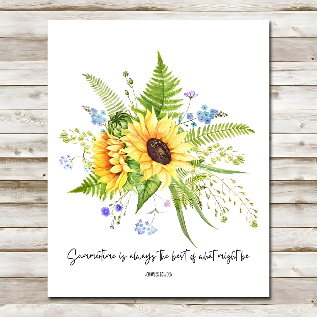 Summertime Is Always The Best Of What Might Be Printable Quote Wall Art(Printable+Physical)