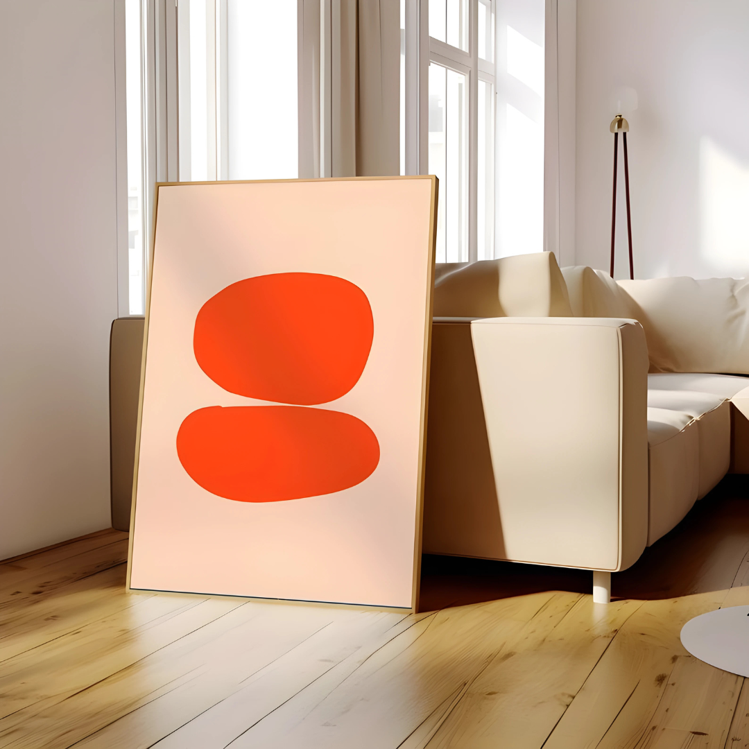 Orange Minimalist Abstract Printable Wall Art(Printable+Physical)