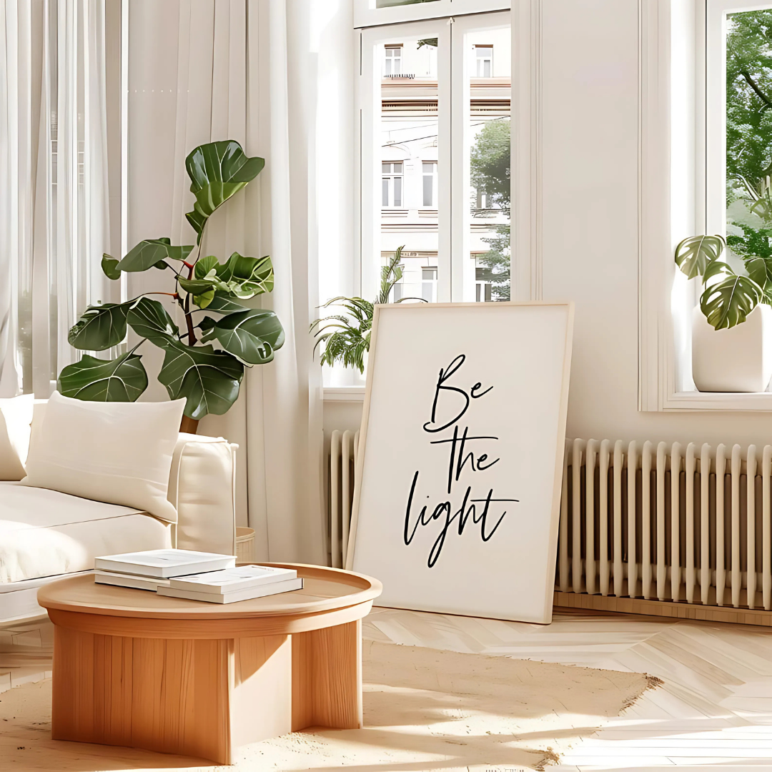 Inspirational Be The Light Wall Art(Printable+Physical)