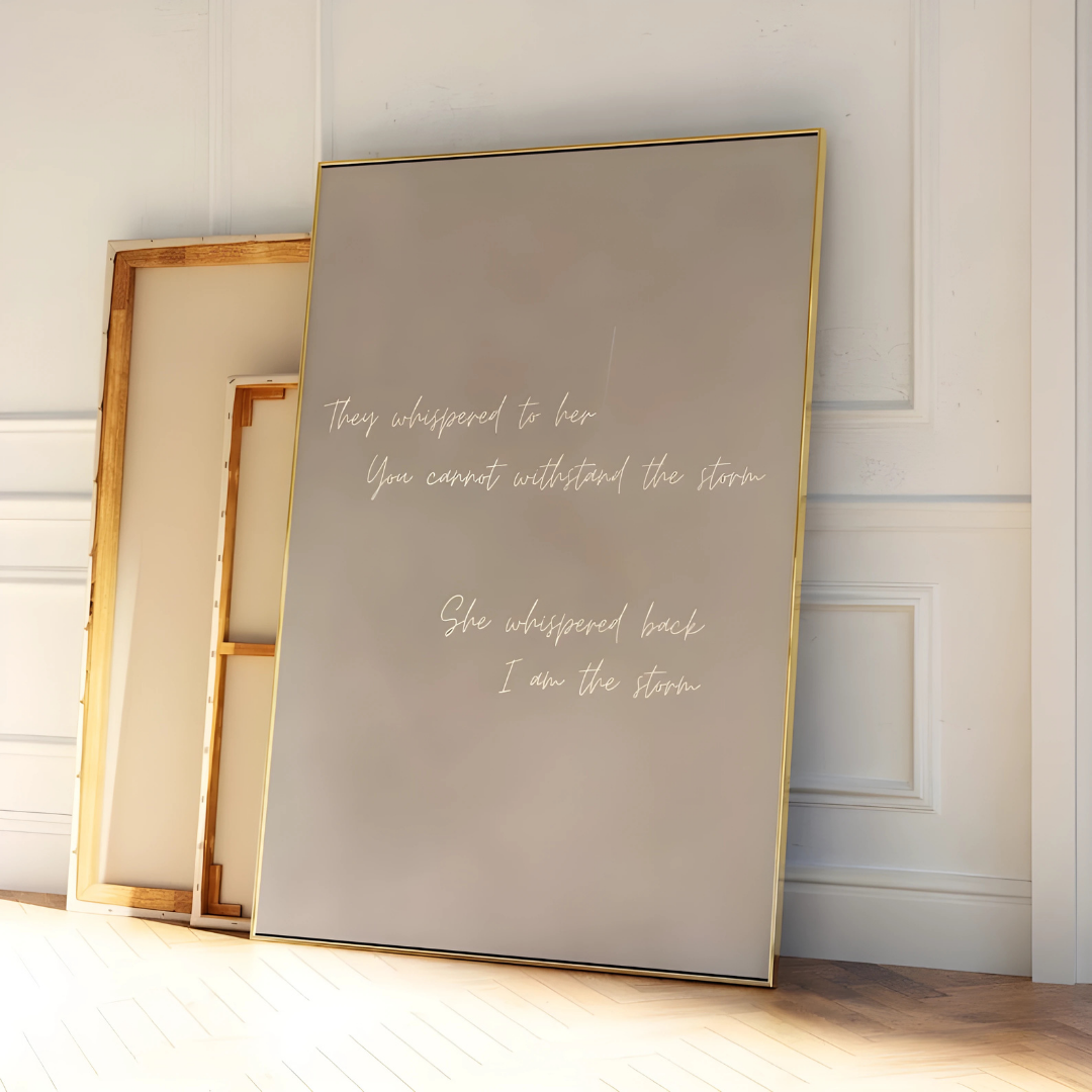 I am the Storm Neutra Minimalistl Wall Art Print(Printable+Physical)