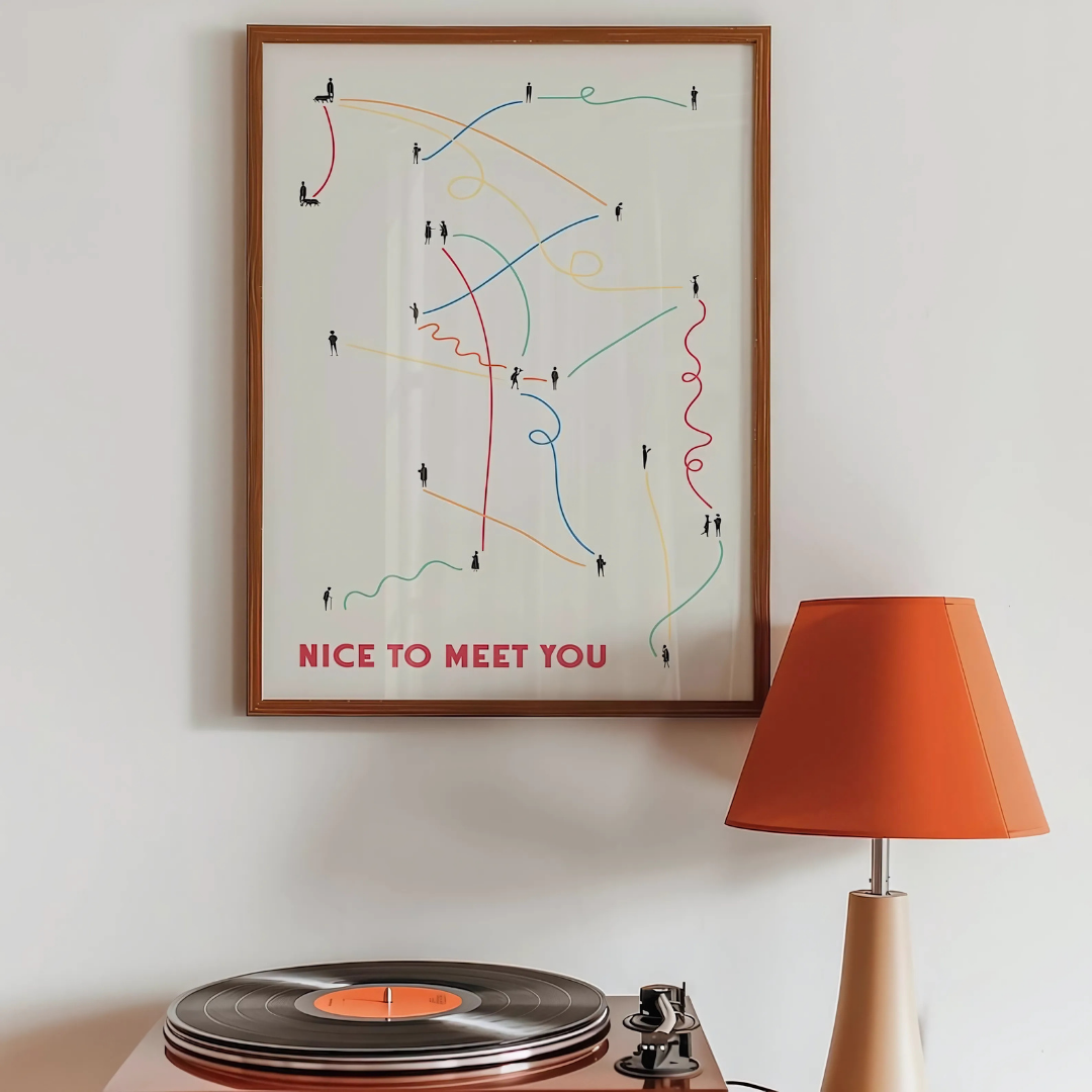 Tiny Humans Walking Minimalist People Wall Art(Printable+Physical)