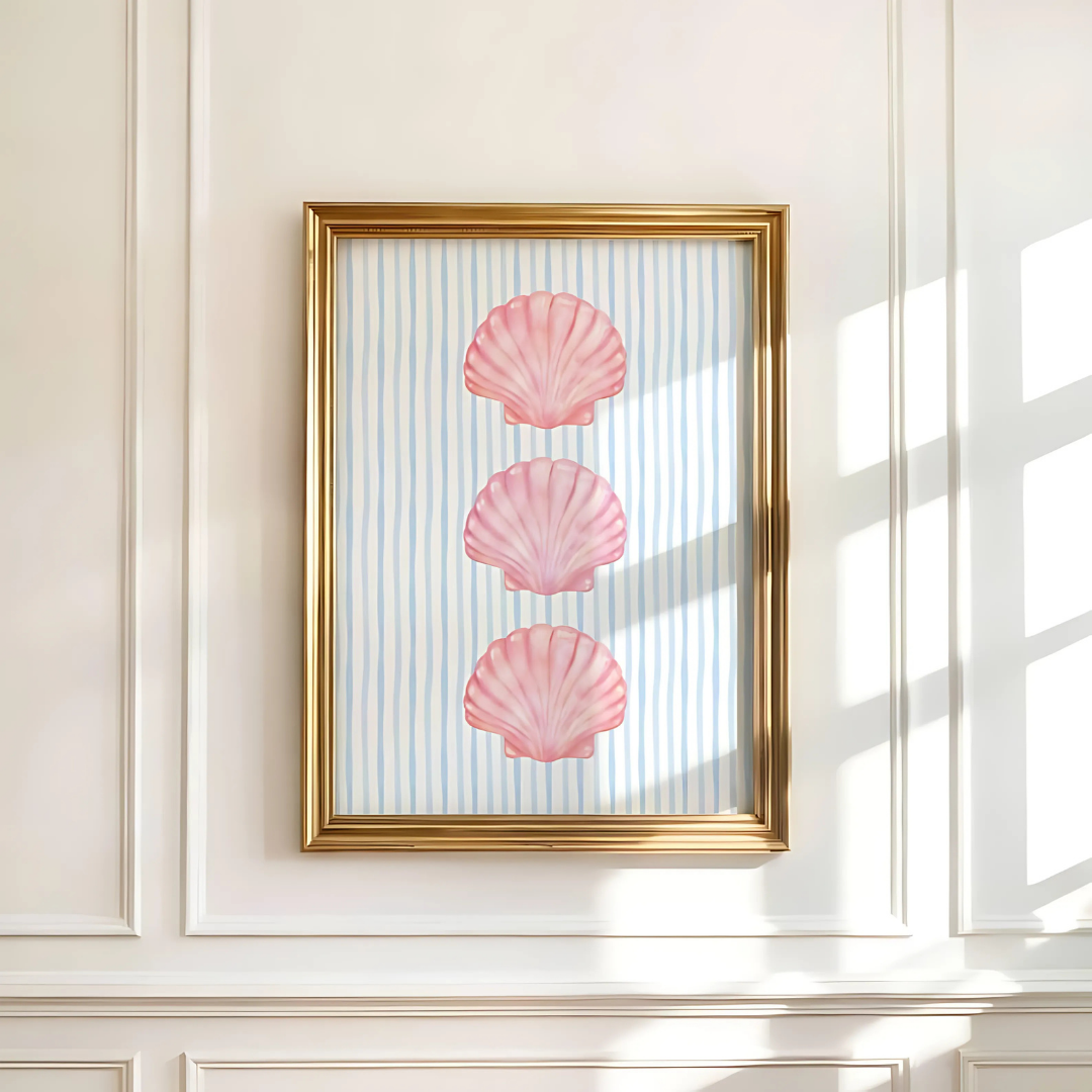 Pink and Blue Coastal Wall Art(Printable+Physical)