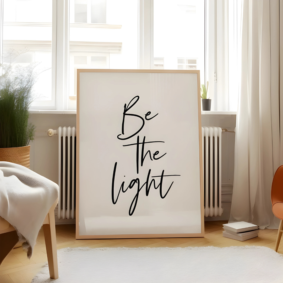 Inspirational Be The Light Wall Art(Printable+Physical)