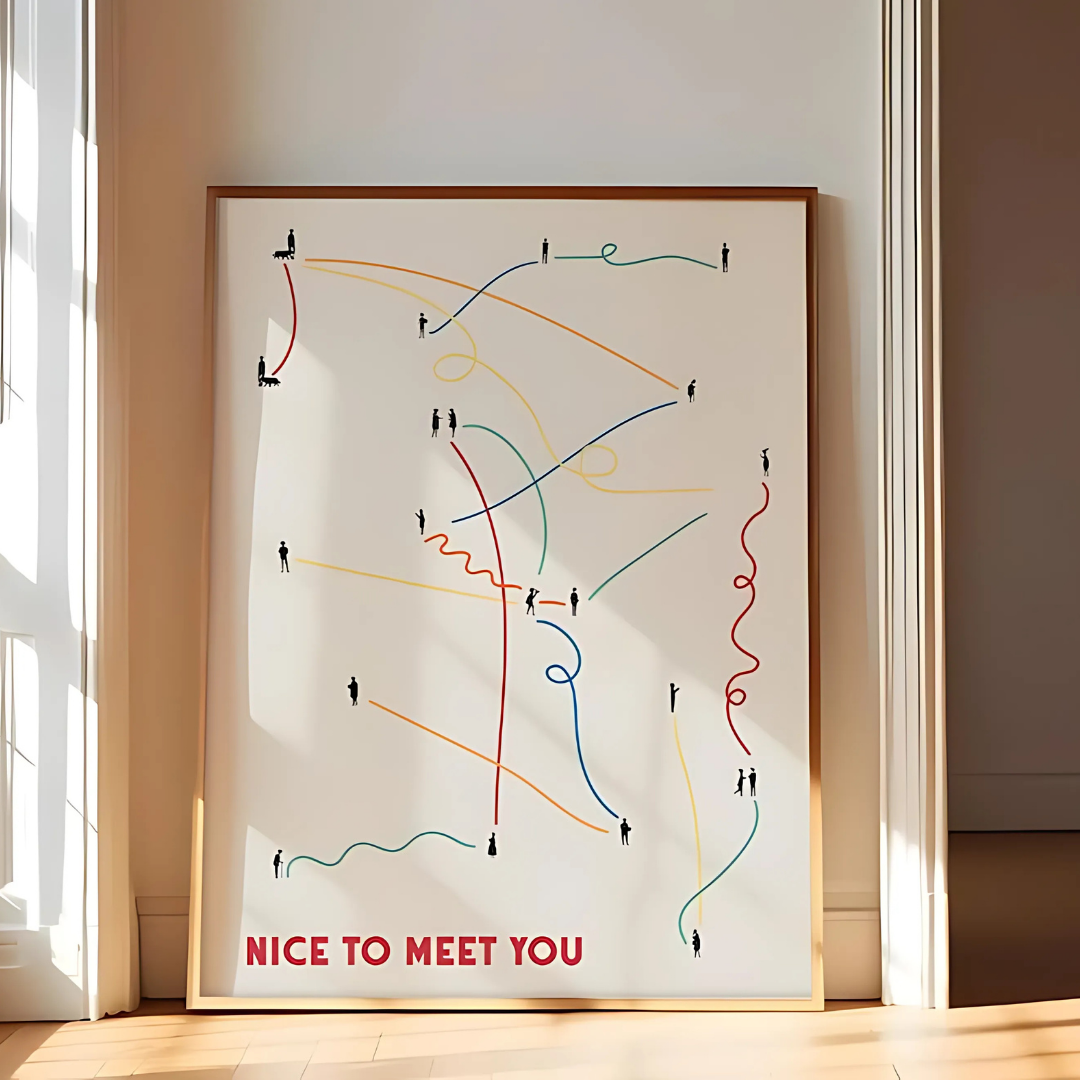 Tiny Humans Walking Minimalist People Wall Art(Printable+Physical)