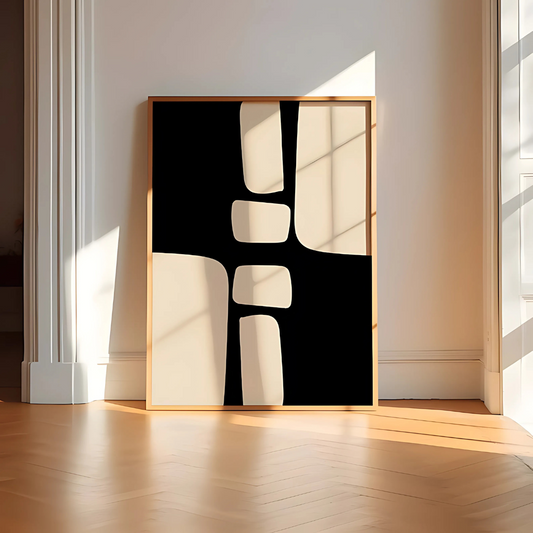 Black Minimalist Abstract Printable Wall Art(Printable+Physical)
