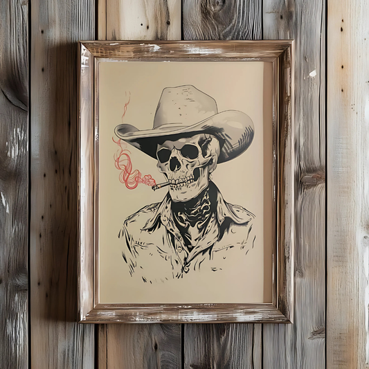 Cowgirl Western Vintage Eclectic Wall Art(Printable+Physical)
