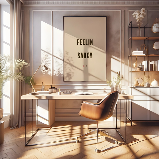 Feelin Saucy Hot Sauce Minimalist Foodie Art(Printable+Physical)