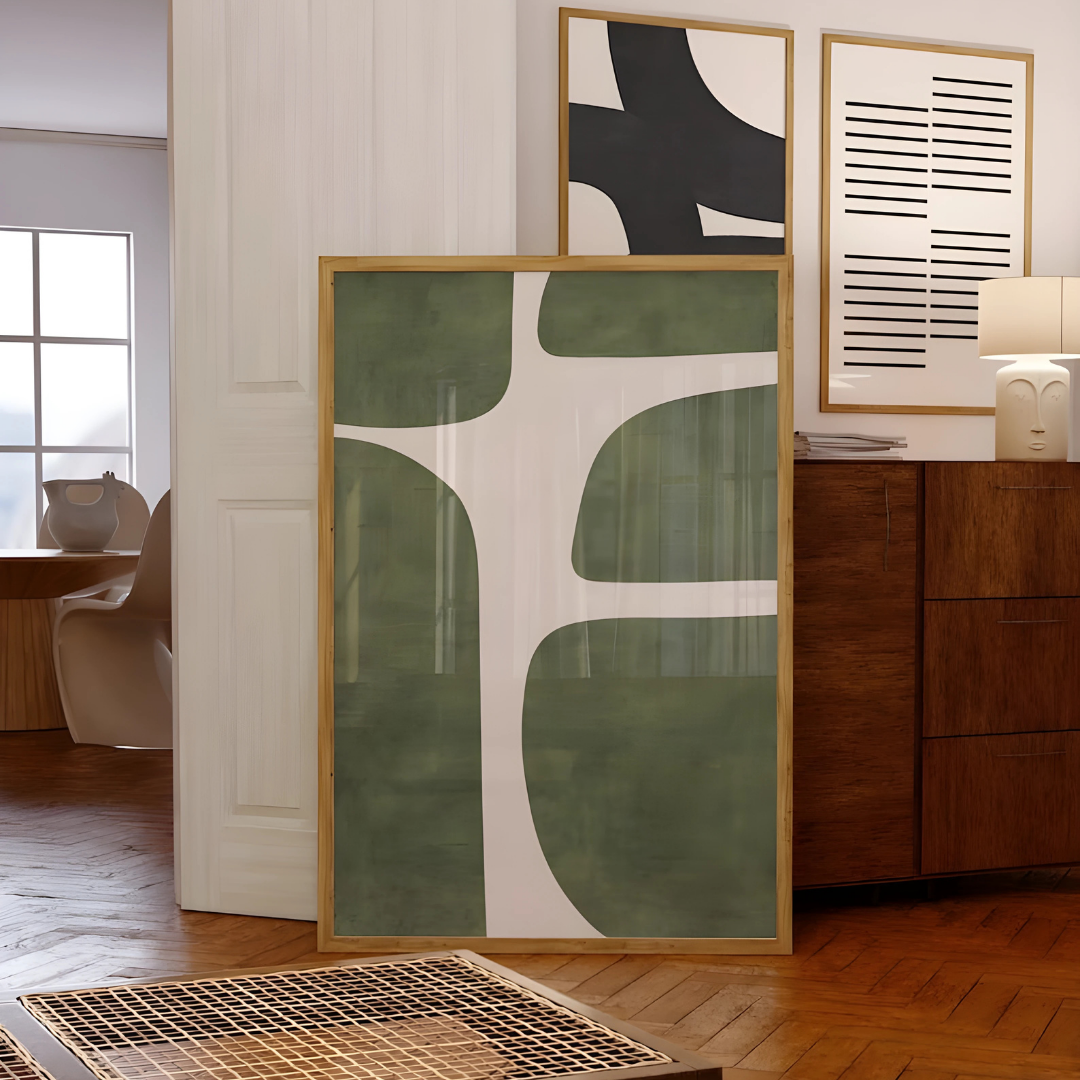 Modern Green Beige Minimalist Printable Art(Printable+Physical)